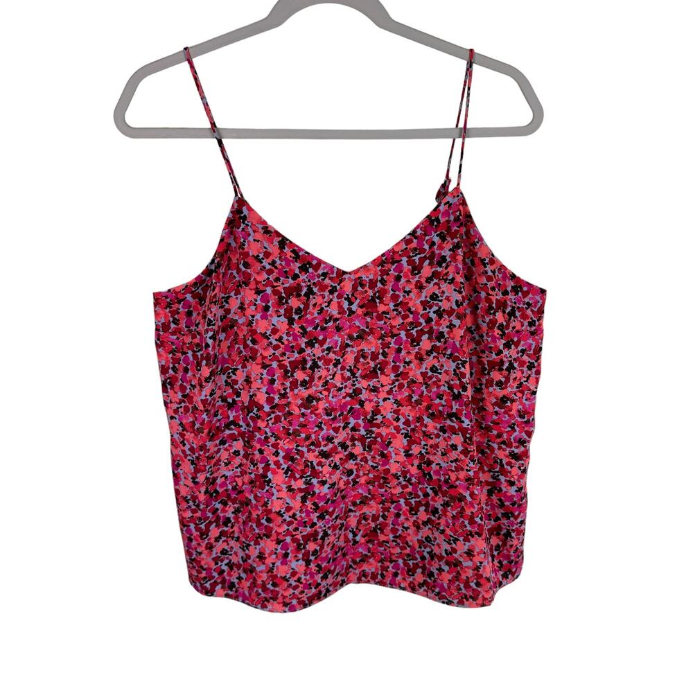 Nine West Pink Speckled Spaghetti Strap Lightweight Tank‎ Blouse Size L
